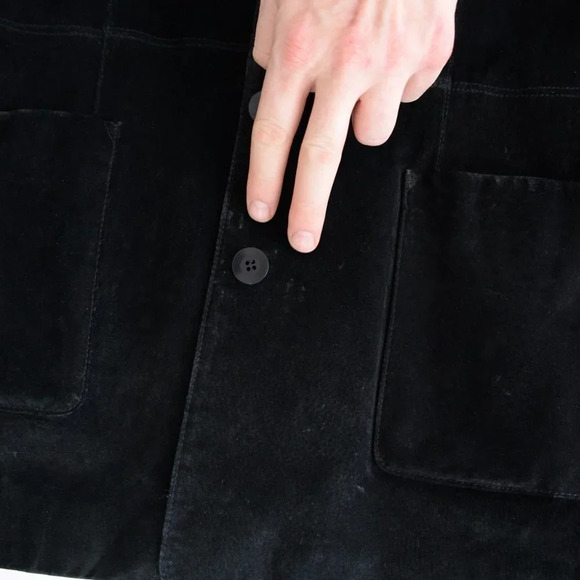 Northern Reflections Black Suede Button Down Blazer/ Jacket LG - Picture 8 of 15